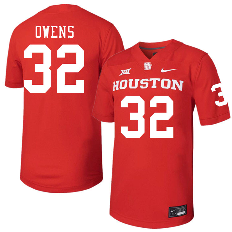 Houston Cougars #32 Gervarrius Owens College Football Jerseys Stitched Sale-Red